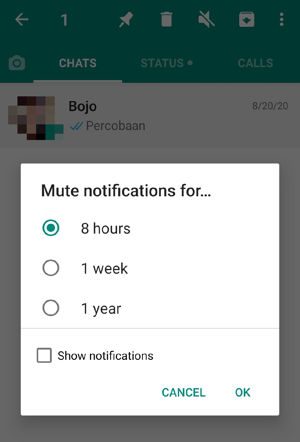 Bisukan Notifikasi Dari Akun Tertentu Di Whatsapp 2
