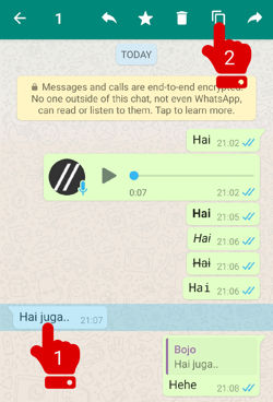 Cara 1 Menyalin Pesan Di Whatsapp