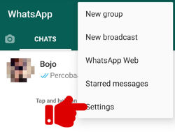 Cara 1b Menghapus Akun Whatsapp