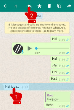 Cara 2a Meneruskan Pesan Di Whatsapp