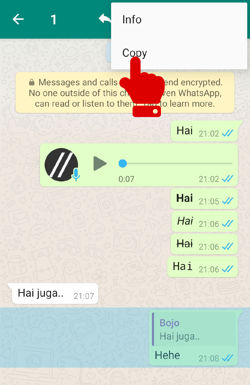 Cara 2b Menyalin Pesan Di Whatsapp