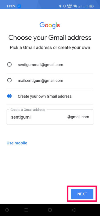 Cara Membuat Email Dengan Gmail Mobile 5