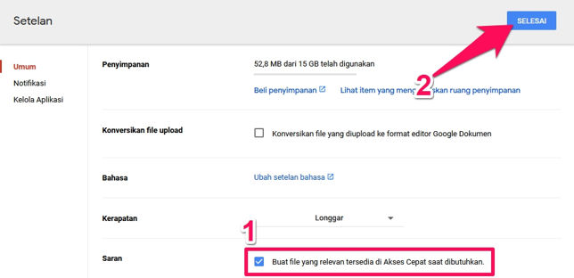 Cara Menghilangkan Bagian Akses Cepat Di Google Drive 4