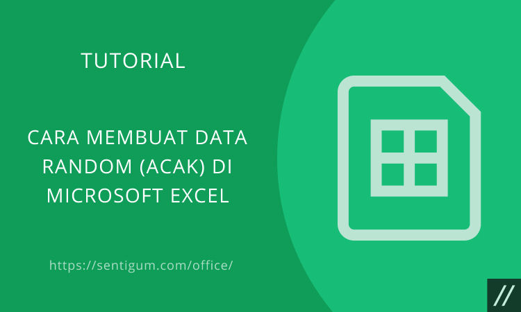 Cara Membuat Data Random (acak) Di Microsoft Excel