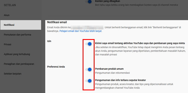 Cara Nonaktifkan Notifikasi Email Youtube Img 2