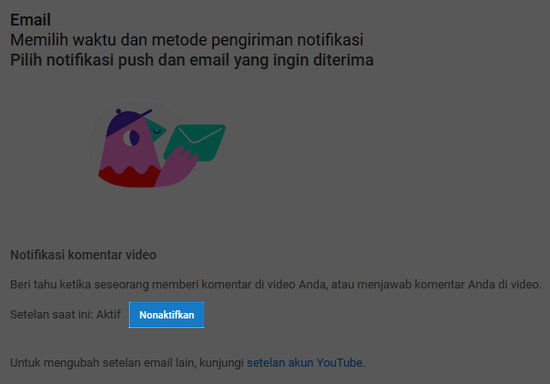 Cara Nonaktifkan Notifikasi Email Youtube Img 4