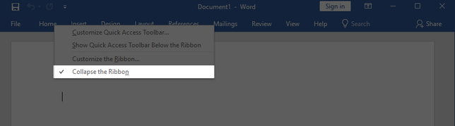 Cara Meminimalkan Ribbon Microsoft Word Img 3