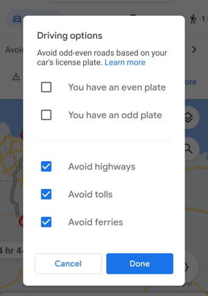 Cara Memilih Rute Mobil Atau Motor Di Google Maps Img 6