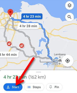 Cara Memilih Rute Mobil Atau Motor Di Google Maps Img 7