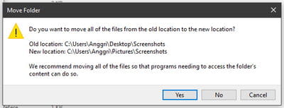 Cara Mengembalikan Folder Pengguna Ke Lokasi Default Di Windows 10 Img 4