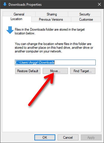 Cara Ubah Lokasi Folder Pengguna Di Windows 10 Img 9