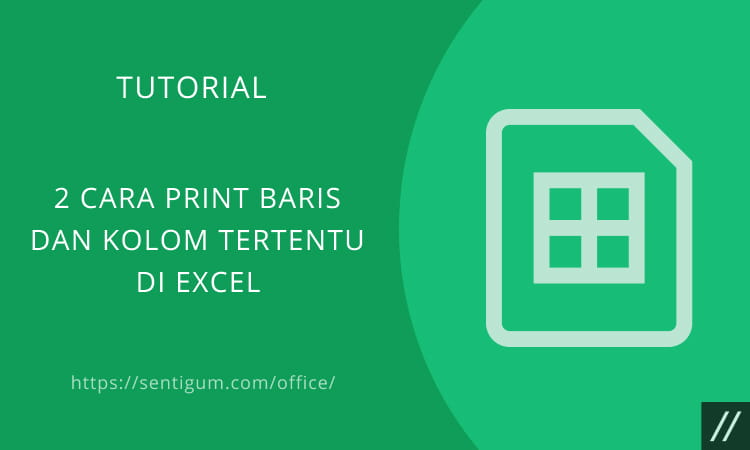 2 Cara Print Baris Dan Kolom Tertentu Di Excel