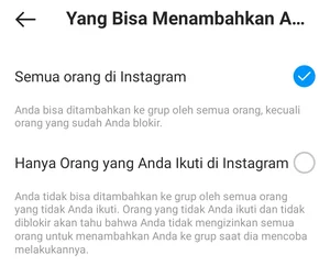 Memilih Siapa Yang Bisa Menambahkan Ke Grup Instagram Img 8