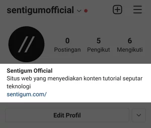 Menambahkan Bio Website Instagram Img 7