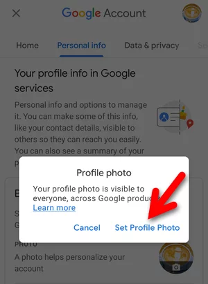 Mengganti Foto Profil Akun Google Img 10