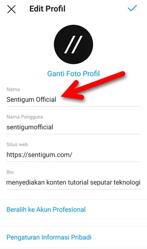 Mengganti Nama Akun Instagram Img 4