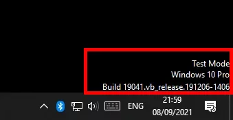 Watermark Test Mode Windows 10 Img 1