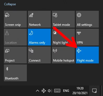 Matikan Atau Nonaktifkan Permanen Mode Pesawat Windows 10 Img 2