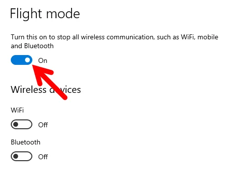 Matikan Atau Nonaktifkan Permanen Mode Pesawat Windows 10 Img 6