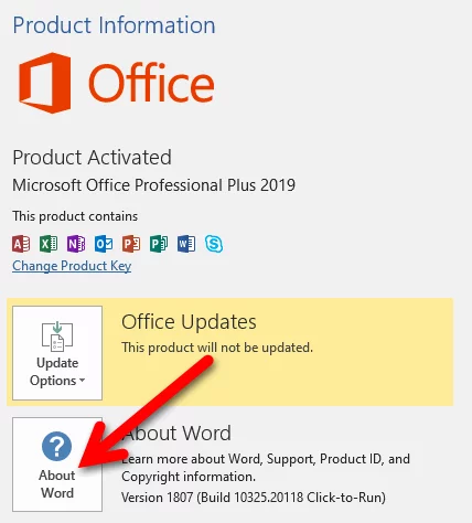 Menampilkan Versi Microsoft Office Img 4
