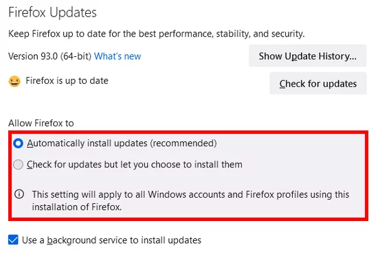Nonaktifkan Auto Update Firefox Img 2