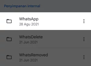 Folder WhatsApp di Aplikasi Files by Google