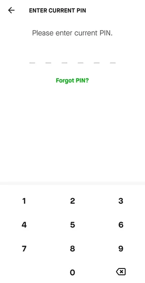 Layar untuk Menginput PIN Lama GoPay di Aplikasi Gojek