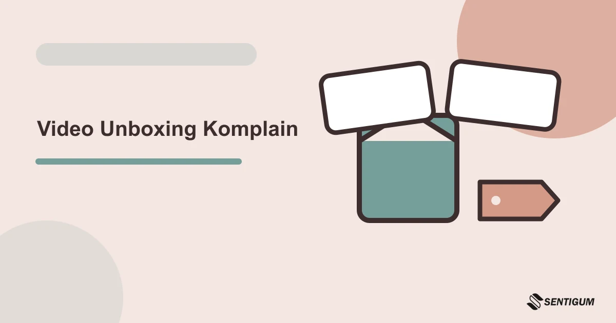 Ilustrasi vektor video unboxing komplain