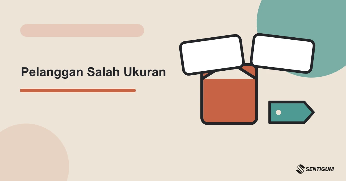 Prompt AI Membalas Pelanggan yang Salah Memilih Ukuran 20 Ilustrasi vektor pelanggan salah ukuran