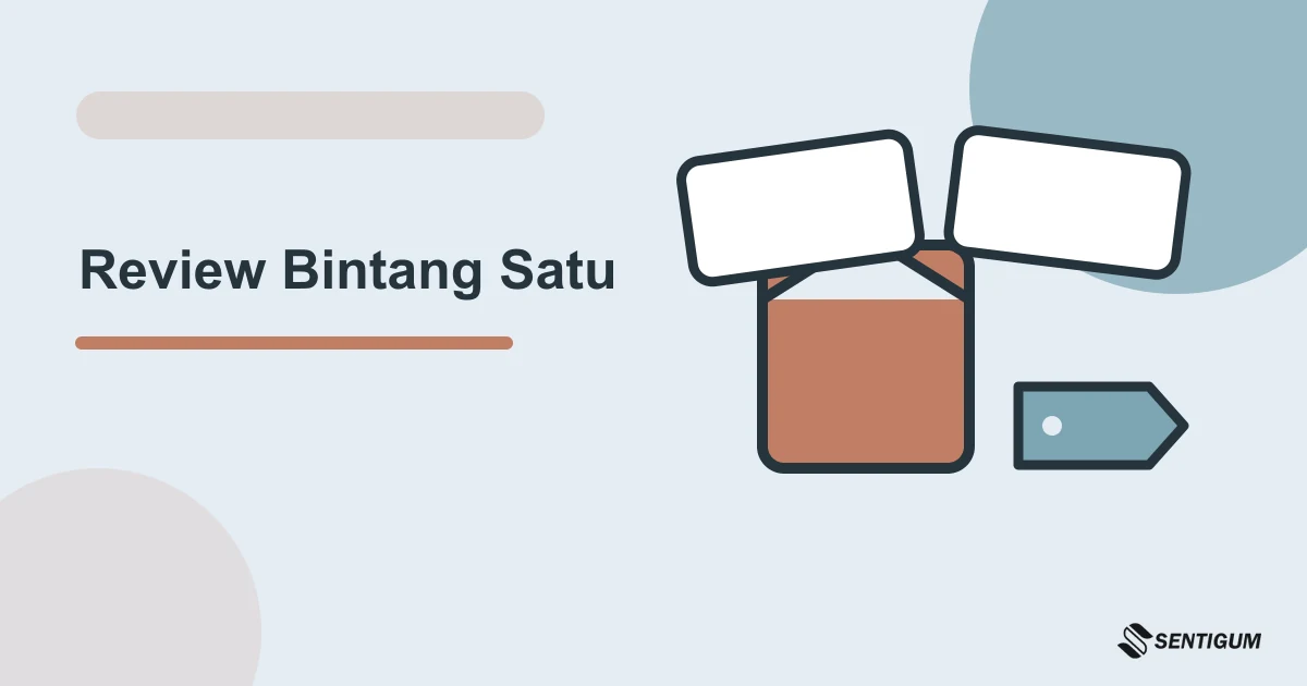Ilustrasi vektor review bintang satu