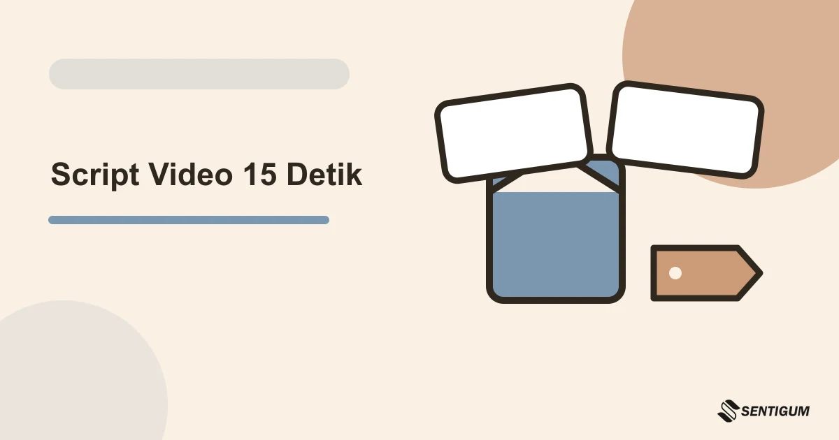 Ilustrasi vektor script video 15 detik