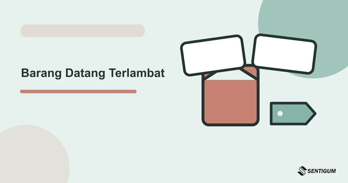 Ilustrasi vektor barang datang terlambat