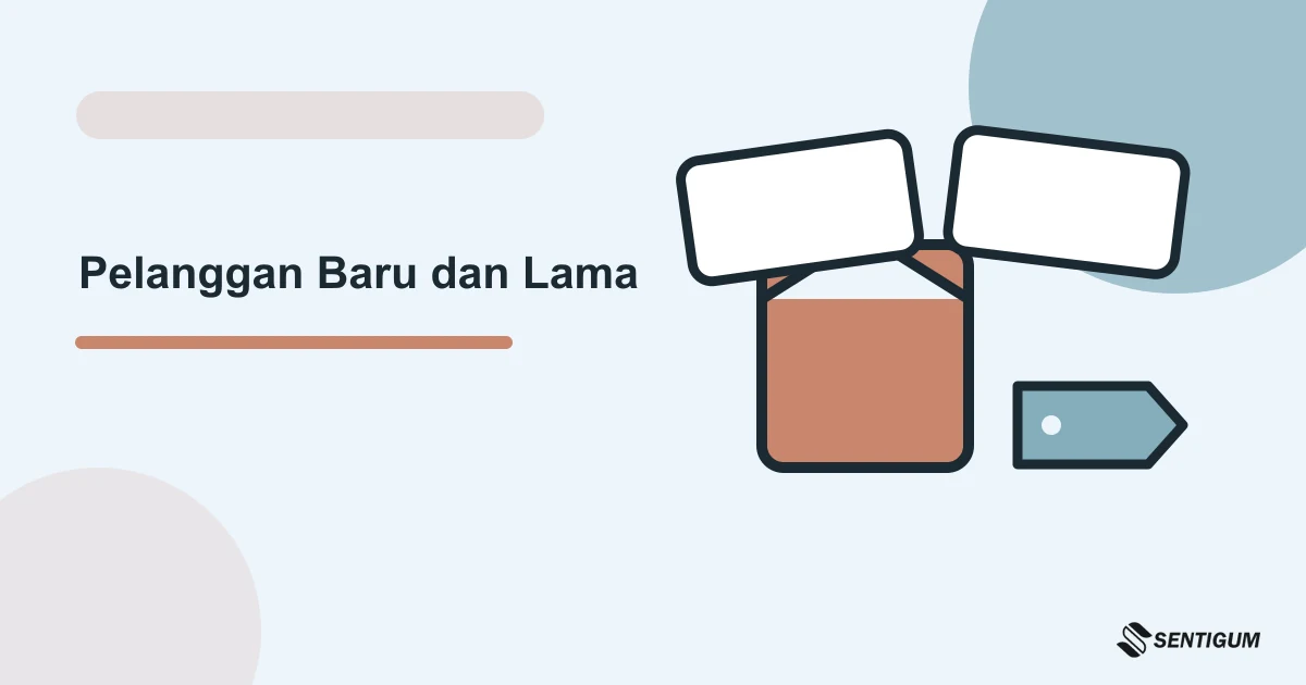 Ilustrasi vektor pelanggan baru dan lama