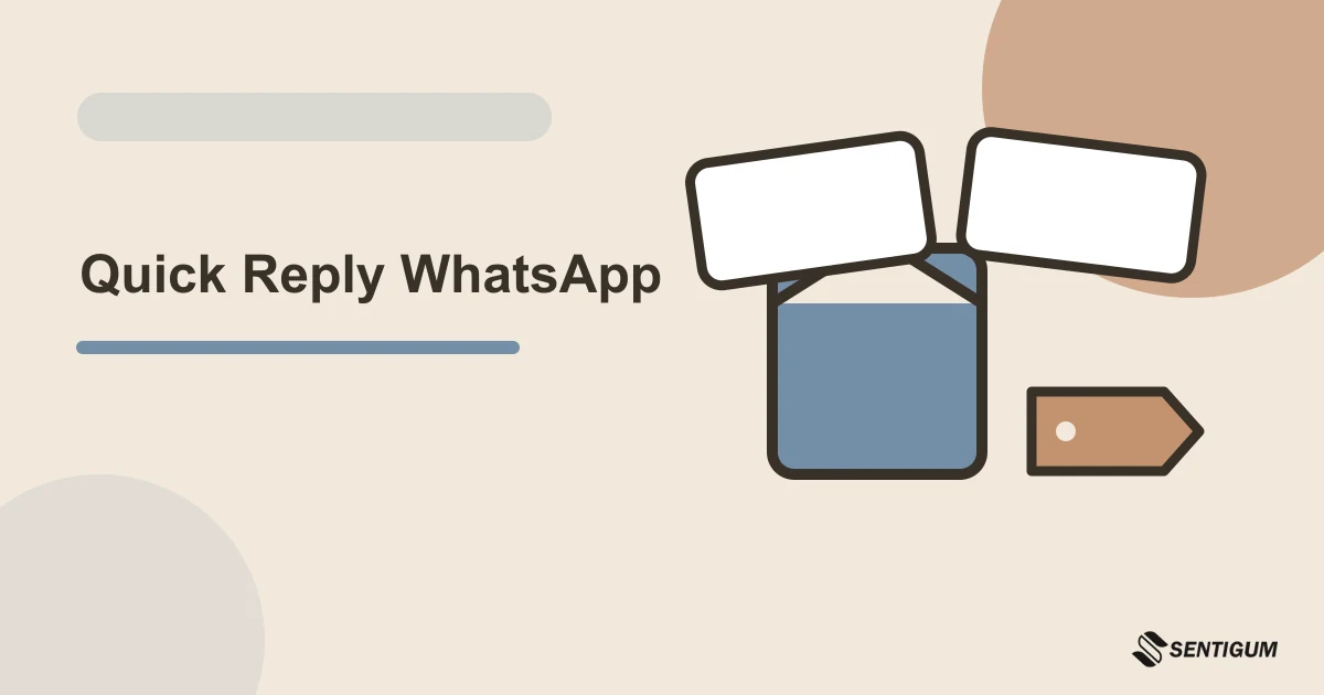 Ilustrasi vektor quick reply whatsapp