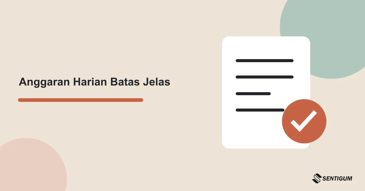 Prompt AI Anggaran Liburan Harian Sesuai Batas 7 Ilustrasi lembar anggaran untuk memeriksa biaya aktif dan cadangan perjalanan harian