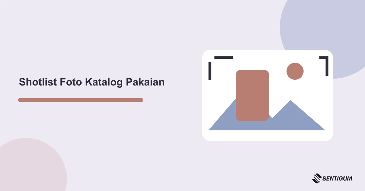Ilustrasi bingkai foto untuk daftar pengambilan gambar katalog pakaian