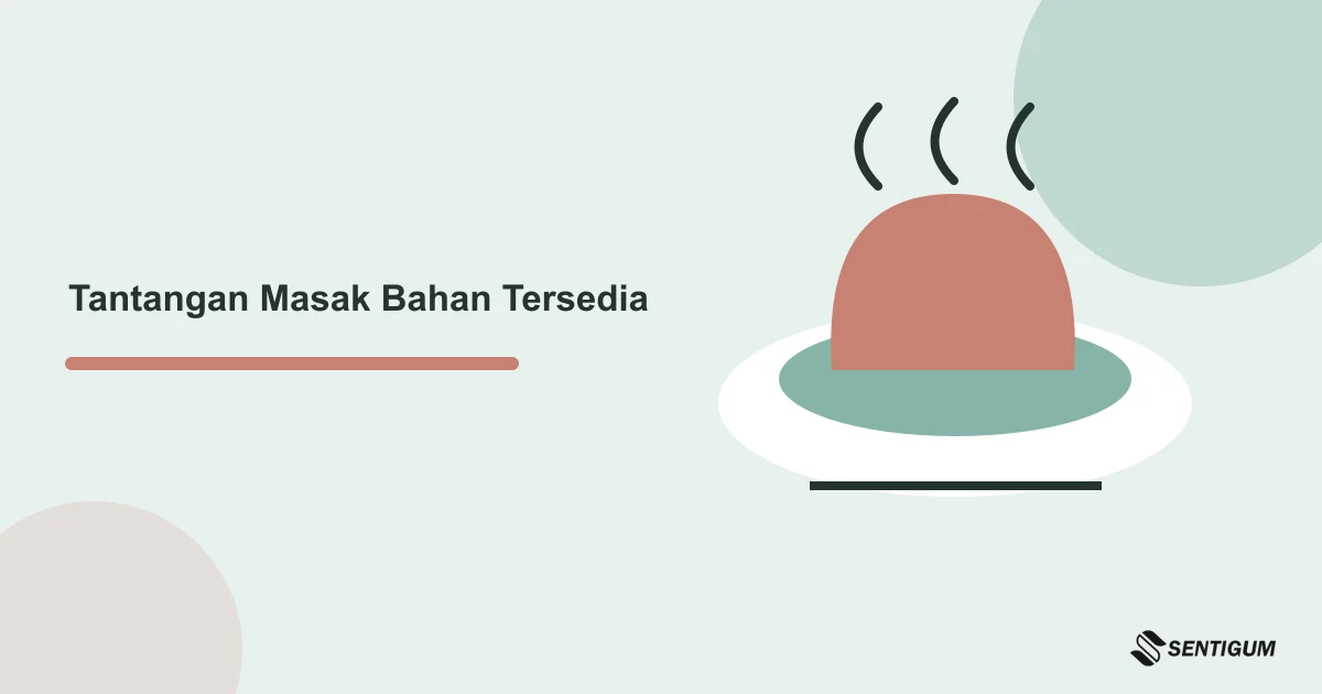 Prompt ChatGPT Tantangan Memasak dari Bahan yang Tersedia 10 Ilustrasi inventaris bahan dan kartu pilihan menu untuk merencanakan tantangan memasak tanpa memaksa memakai semua bahan