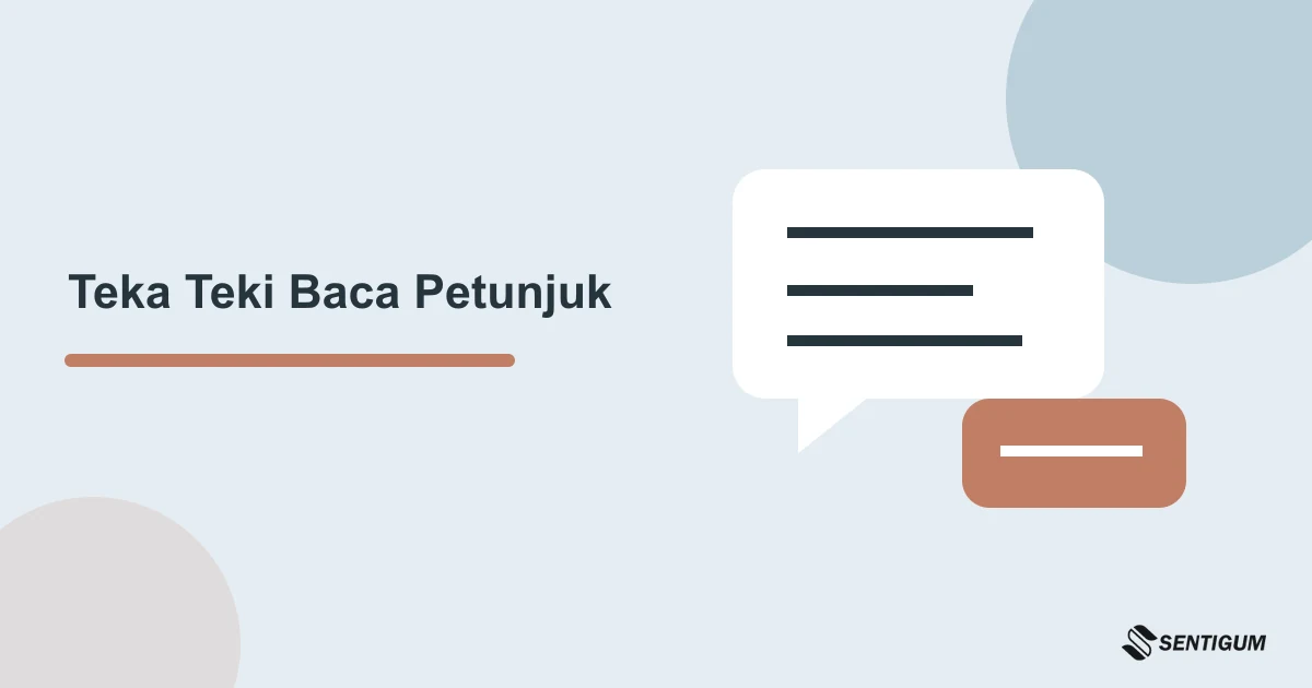 Prompt AI Teka-Teki Ringan untuk Grup Keluarga dan Kuncinya 2 Ilustrasi kartu teka-teki logika dan balon percakapan untuk permainan grup keluarga