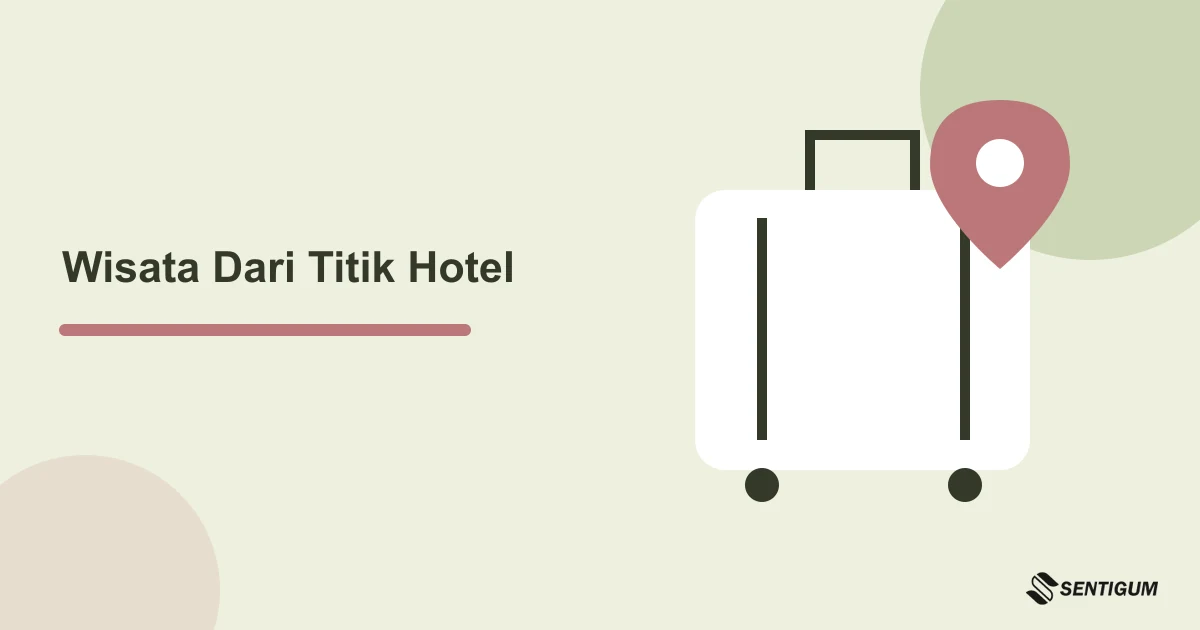Ilustrasi titik awal dan kandidat lokasi untuk daftar wisata berdasarkan rute hotel