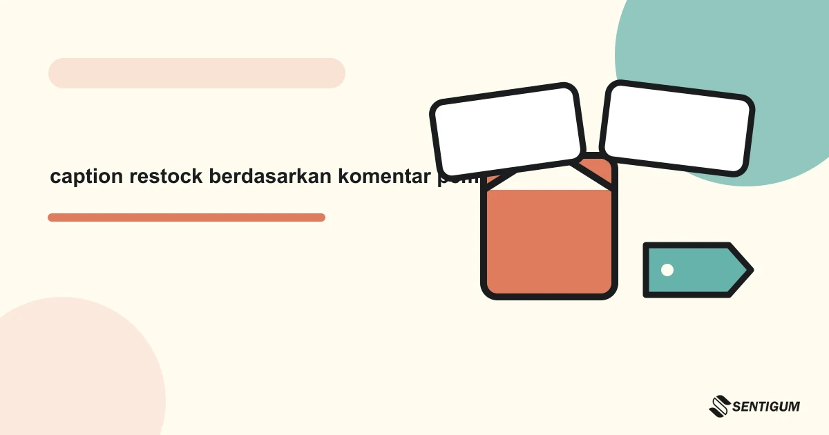 Ilustrasi vektor caption restock berdasarkan komentar pembeli