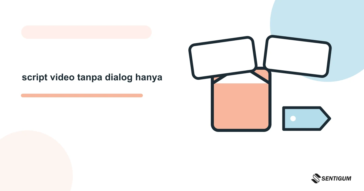 Ilustrasi vektor script video tanpa dialog hanya