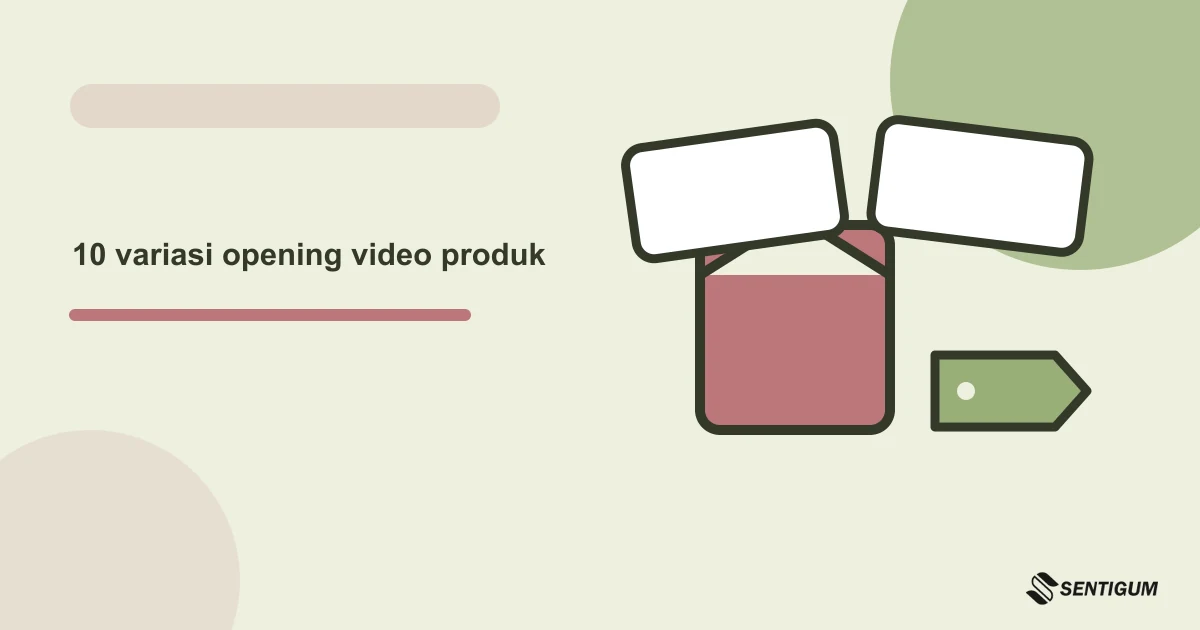 Ilustrasi vektor 10 variasi opening video produk