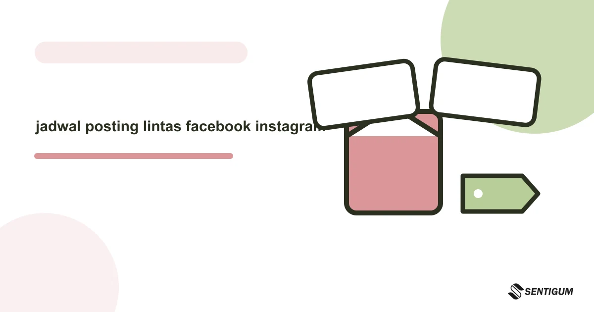 Ilustrasi vektor jadwal posting lintas facebook instagram