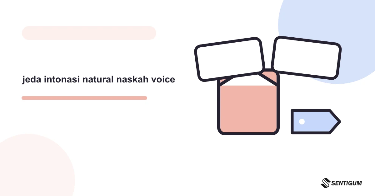 Ilustrasi vektor jeda intonasi natural naskah voice