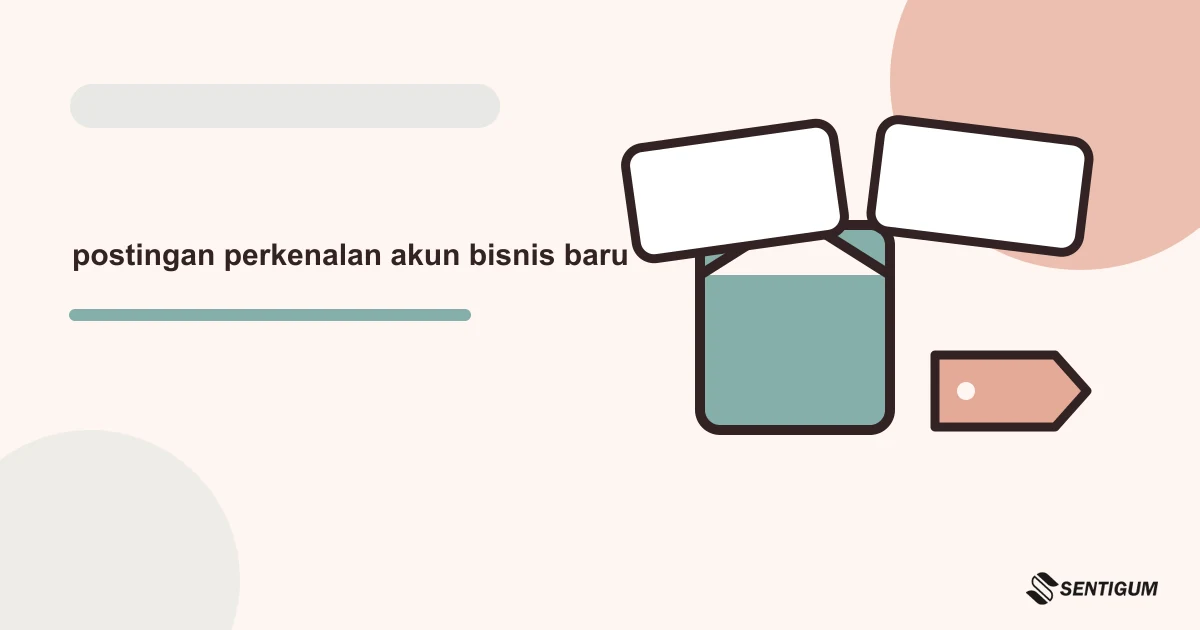 Ilustrasi vektor postingan perkenalan akun bisnis baru