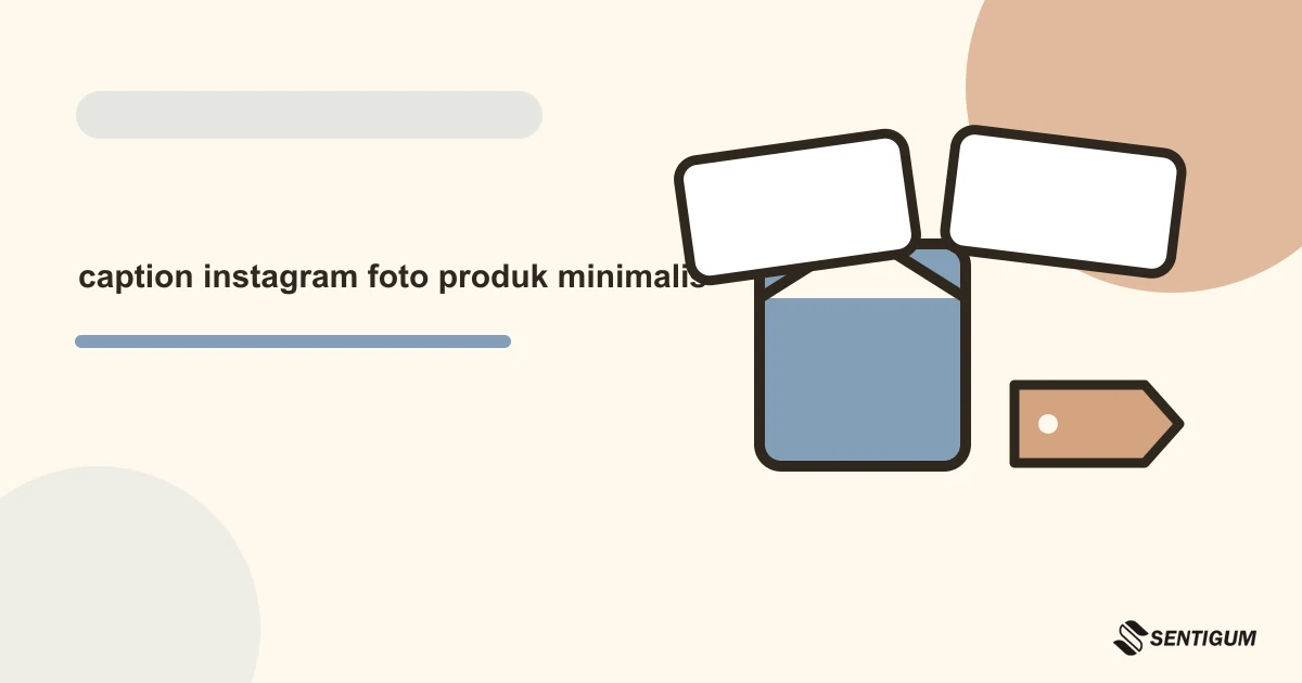Ilustrasi vektor caption instagram foto produk minimalis
