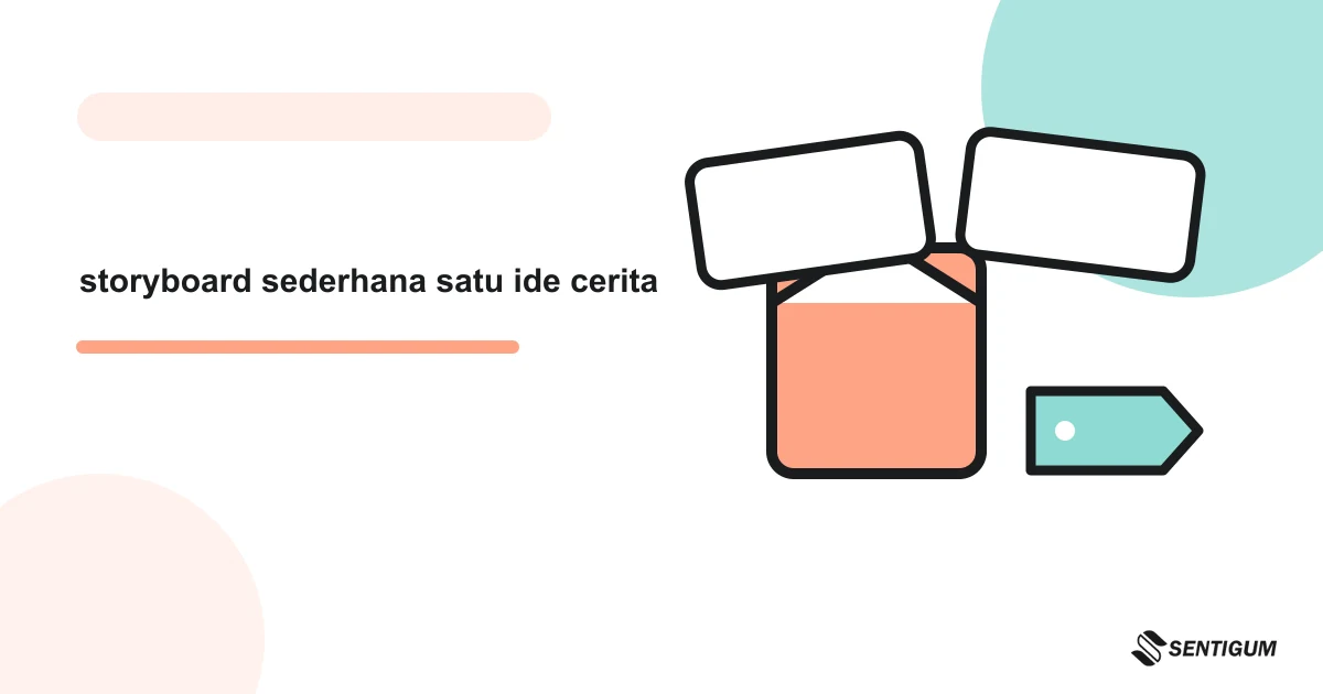 Ilustrasi vektor storyboard sederhana satu ide cerita