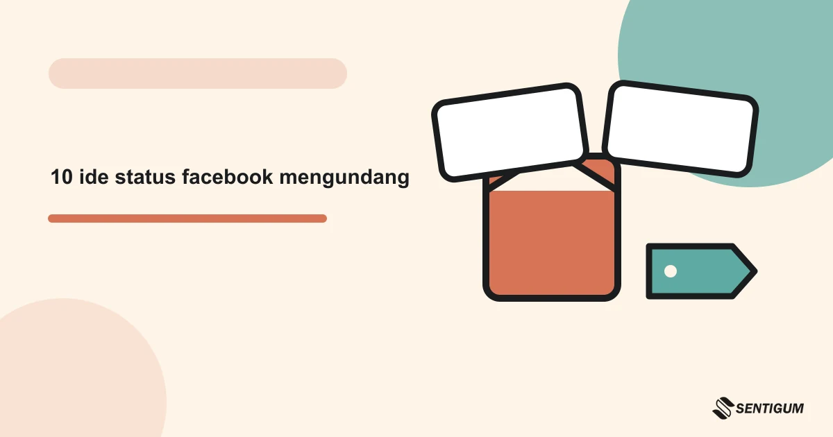 Ilustrasi vektor 10 ide status facebook mengundang