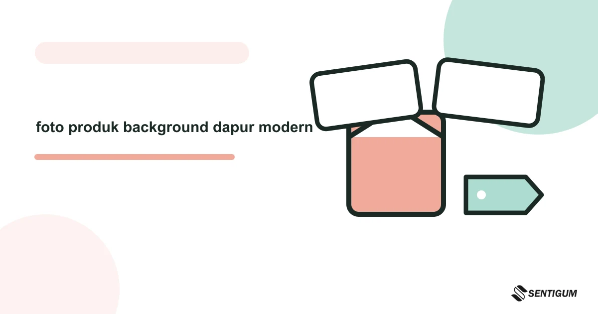 Ilustrasi vektor foto produk background dapur modern