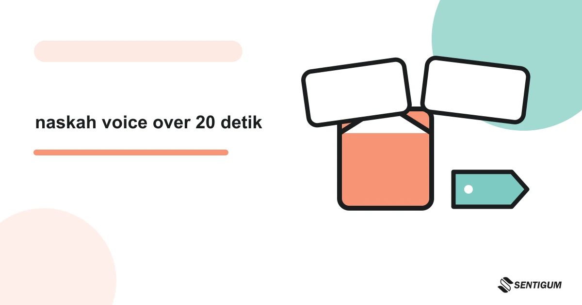 Ilustrasi vektor naskah voice over 20 detik